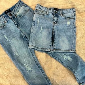 kidpik size 7 denim set of bottoms